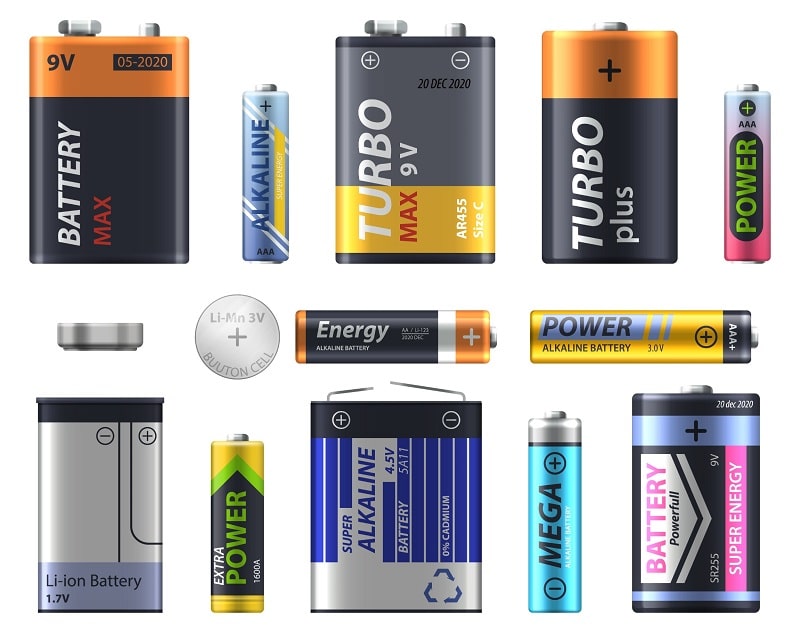 verschiedene Batterien