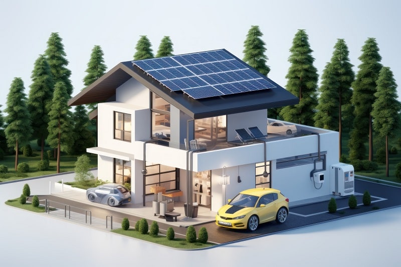 Haus mit Energiespeicher