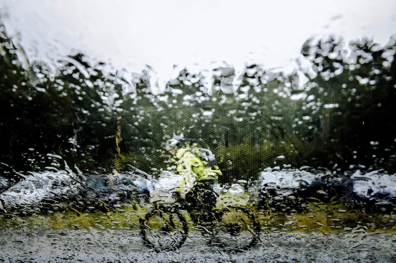 Ebike und Akku bei Regen