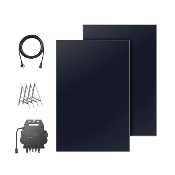 Anker SOLIX Balkonkraftwerk mit Speicher (890W IBC-Modul PV | 1600Wh) und Balkonhalterungen 17c0