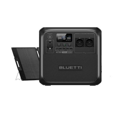 BLUETTI AC180 Tragbare Powerstation | 1800 W 1152 Wh, AC180+MP200 | 1800 W 1152 Wh | 200 W Solar-Kit