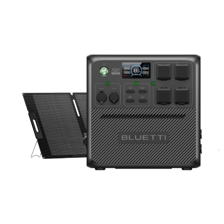 BLUETTI AC240 Tragbare Powerstation | 2400 W 1536 Wh, AC240+MP200 | 2400W 1536Wh | 200 W Solar-Kit