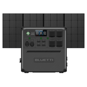 BLUETTI AC240 Tragbare Powerstation | 2400 W 1536 Wh, AC240+PV350 | 2400W 1536Wh | 350 W Solar-Kit