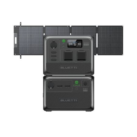 BLUETTI AC60 Tragbare Powerstation | 600 W 403 Wh, AC60+B80+SP120L | 600 W 1209 Wh | 120 W Solar-Kit