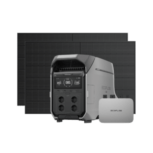 EcoFlow DELTA Pro 3 Tragbare Powerstation | Optionen: 0 % MwSt. (Nur Deutschland) DELTA Pro 3 + PowerStream Mikro-Wechselrichter 800 W (mit Batteriekabel) + 400 W Starres Solarpanel (2 Stück)