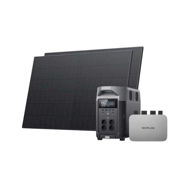 EcoFlow PowerStream Balkonkraftwerk 800W für Wand | Bundles: 800W + 2 x 400W Starres Solarpanel + DELTA Pro (3.6kwh) mit Batteriekabel | Zubehör: Ohne | Mehrwertsteuer: Inkl. MwSt.