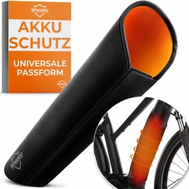 E-Bike Akku Schutzhülle I Ebike Schutz für mehr Reichweite I universale Passform I Fahrrad Abdeckung für integrierte E bike Akkus I WHEELOO