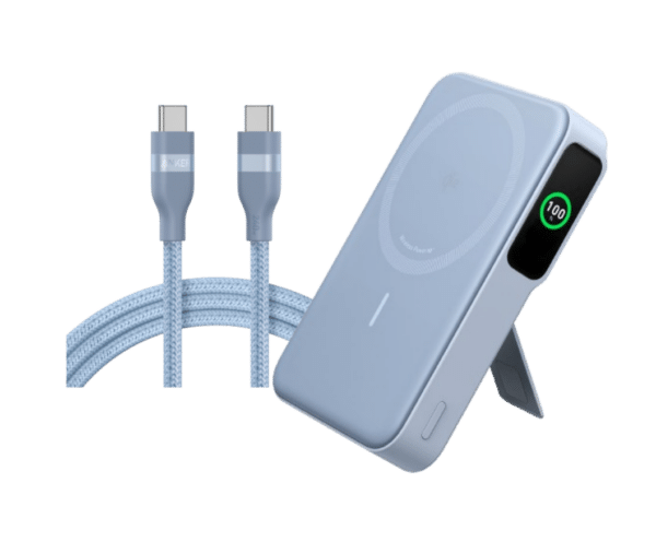 Anker MagGo Powerbank (10K)+Anker USB-C auf USB-C Kabel (180cm, 240W, Upcycled-Geflochten)